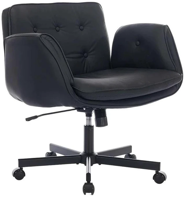 Main image of Pet Leather Swivel Desk Chair, 5 Level Adjustable Armrest Extra Wide Seat Chair Water and Scratch Resistant Ergonomic