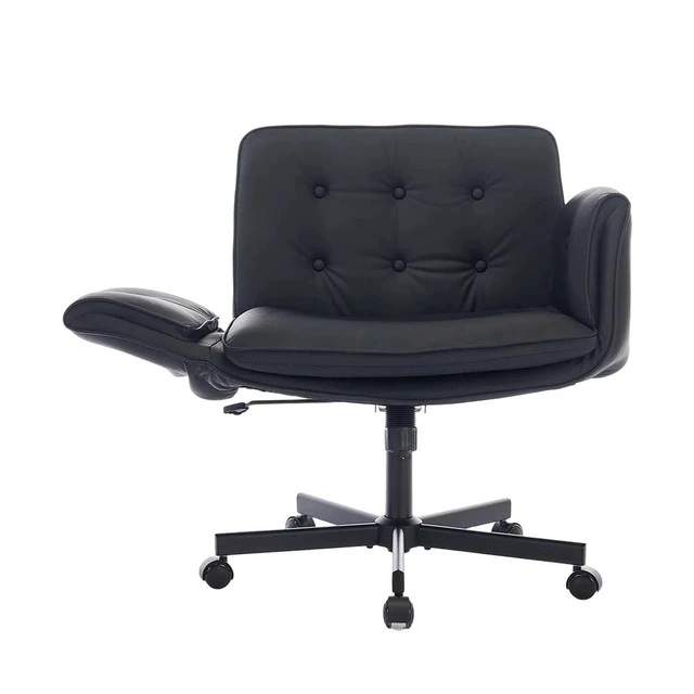 Alt view image 7 of 7 - Pet Leather Swivel Desk Chair, 5 Level Adjustable Armrest Extra Wide Seat Chair Water and Scratch Resistant Ergonomic