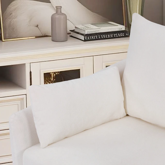 Alt view image 5 of 7 - Rotatable Sherpa Fleece Single Chair Equipped with Tone Adjustable Base LED Strip Lights, White, Chairs Accent Seating
