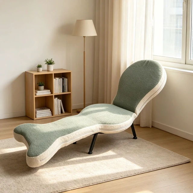 Main image of Functional Foldable Lazy Sofa Chair, Made Teddy Velvet Fabric Purpose Suitable for Both Indoor and Outdoor Use Easy