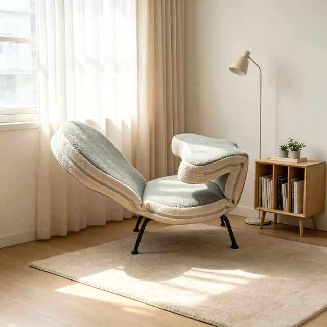 Alt view image 3 of 7 - Functional Foldable Lazy Sofa Chair, Made Teddy Velvet Fabric Purpose Suitable for Both Indoor and Outdoor Use Easy
