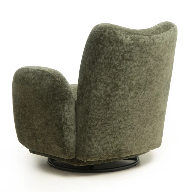 Alt view image 6 of 6 - 360° Swivel Chair Accent Chair 32.48 Inch Chenille Fabric Upholstered Sofa, Suitable for Living Study Leisure Area