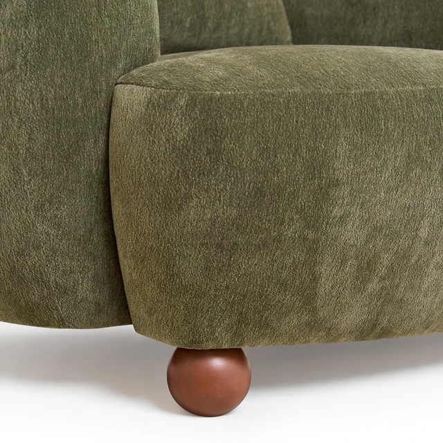Alt view image 5 of 7 - Lazy Clubchair 38 Inches, Chenille Fabric Bucket Chair Decorative Sofa Soft Cushion with Pillow for Living Study