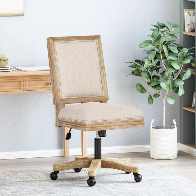 Main image of Swivel and Lift Chair, Beige Natural, Fabric, Display Shelving Etageres