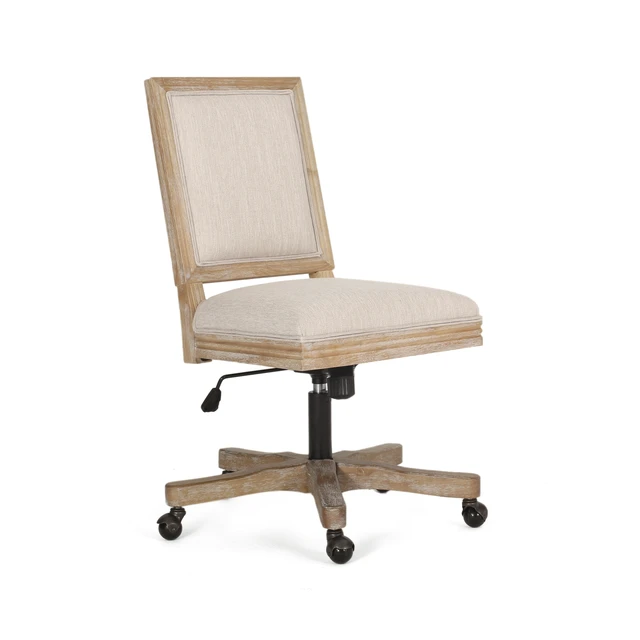 Alt view image 7 of 7 - Swivel and Lift Chair, Beige Natural, Fabric, Display Shelving Etageres