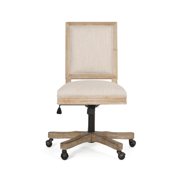 Alt view image 2 of 7 - Swivel and Lift Chair, Beige Natural, Fabric, Display Shelving Etageres