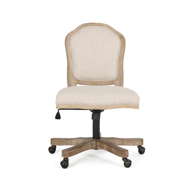 Alt view image 2 of 7 - Swivel and Lift Chair, Beige Natural, Fabric, Display Shelving Etageres