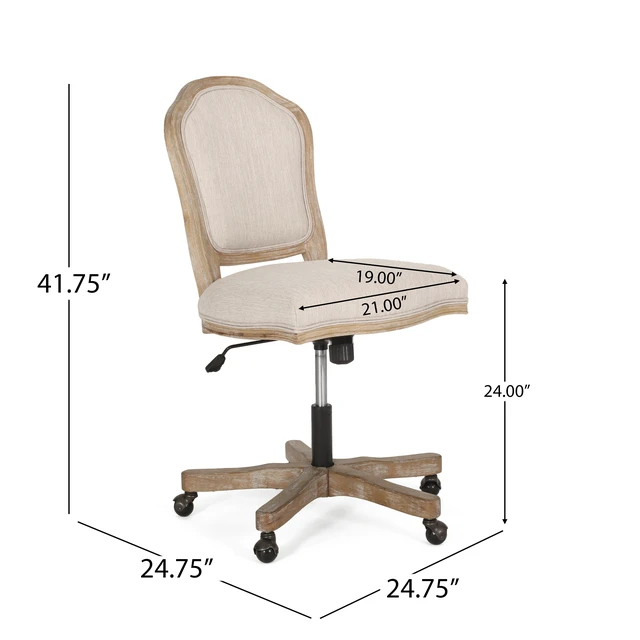 Alt view image 6 of 7 - Swivel and Lift Chair, Beige Natural, Fabric, Display Shelving Etageres