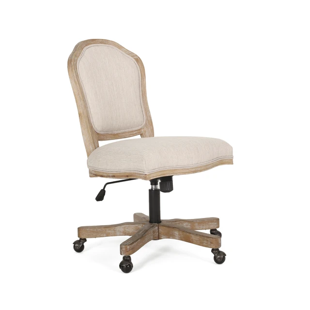 Alt view image 7 of 7 - Swivel and Lift Chair, Beige Natural, Fabric, Display Shelving Etageres