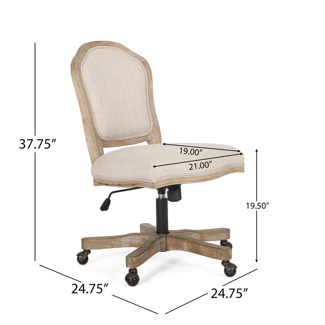 Alt view image 5 of 7 - Swivel and Lift Chair, Beige Natural, Fabric, Display Shelving Etageres