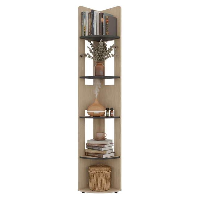 Alt view image 3 of 7 - Cartagena and Corner Bookcase with Storage Shelving Display, Wenge, Particle Board, Display Shelving Etageres