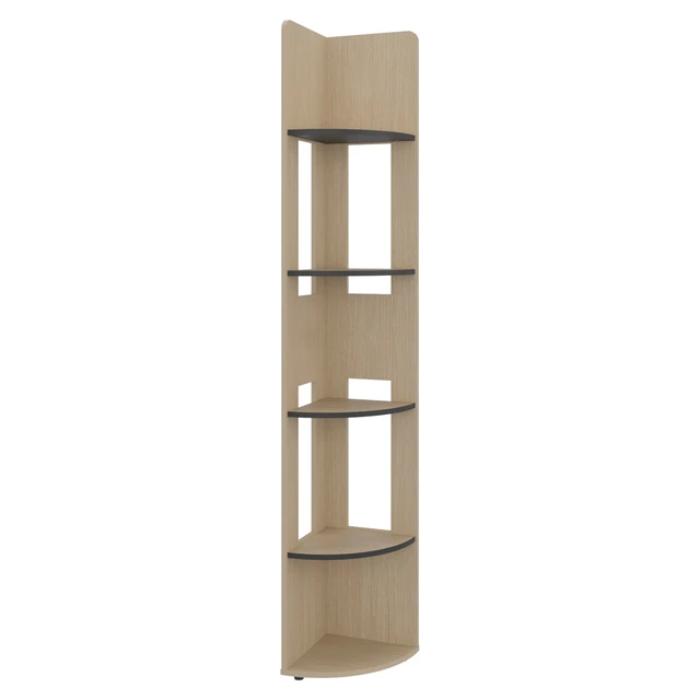 Alt view image 4 of 7 - Cartagena and Corner Bookcase with Storage Shelving Display, Wenge, Particle Board, Display Shelving Etageres
