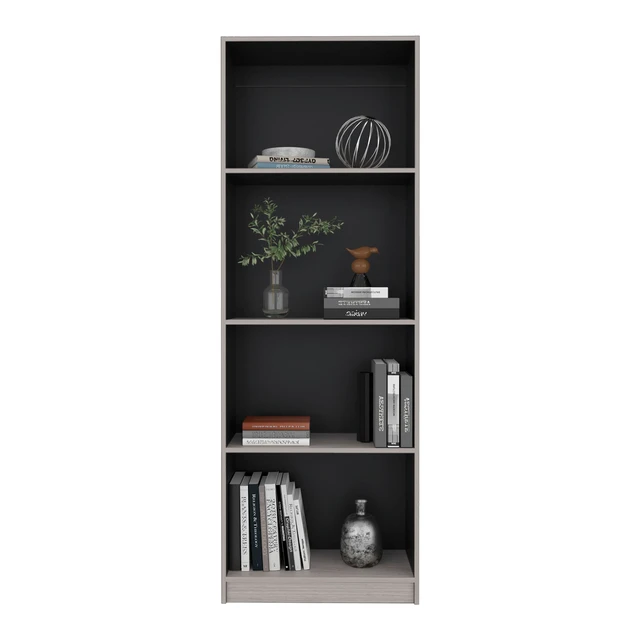 Alt view image 4 of 7 - Positano 4 Shelf Storage Bookshelf, Wenge, Particle Board, Display Shelving Etageres