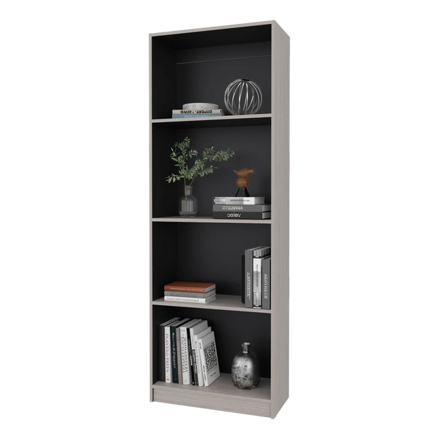 Alt view image 2 of 7 - Positano 4 Shelf Storage Bookshelf, Wenge, Particle Board, Display Shelving Etageres