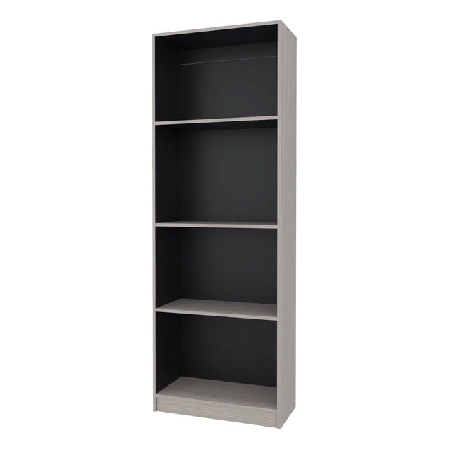Alt view image 3 of 7 - Positano 4 Shelf Storage Bookshelf, Wenge, Particle Board, Display Shelving Etageres
