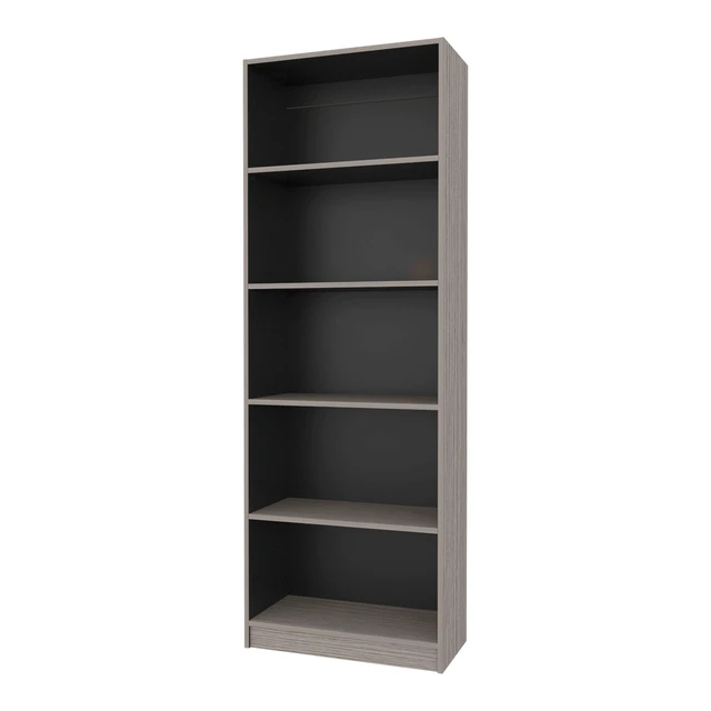 Alt view image 3 of 7 - Positano 5 Shelf Storage Bookshelf, Wenge, Particle Board, Display Shelving Etageres