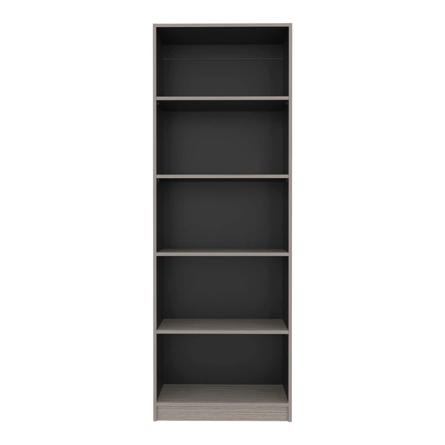 Alt view image 5 of 7 - Positano 5 Shelf Storage Bookshelf, Wenge, Particle Board, Display Shelving Etageres