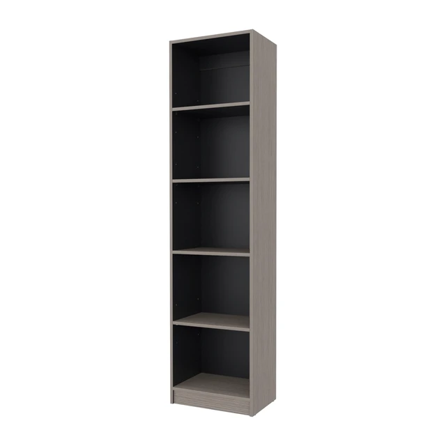 Alt view image 3 of 7 - Positano 5 Shelf Storage Bookshelf, Wenge, Particle Board, Display Shelving Etageres