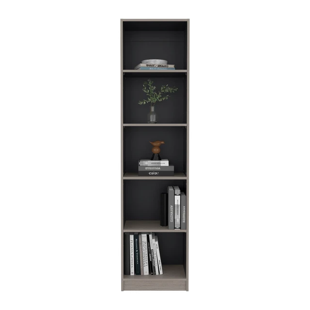 Alt view image 4 of 7 - Positano 5 Shelf Storage Bookshelf, Wenge, Particle Board, Display Shelving Etageres