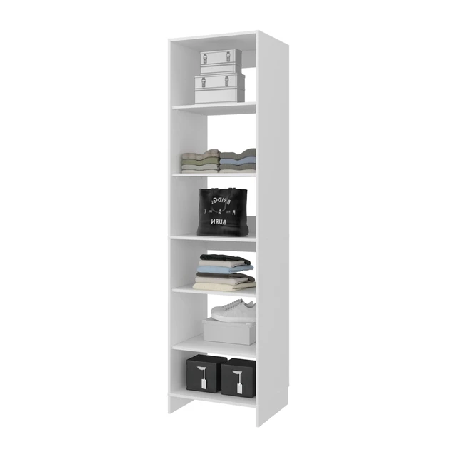 Alt view image 6 of 7 - Sedona Standing Closet Organizer with Shelves, Storage System, White, Particle Board, Display Shelving Etageres