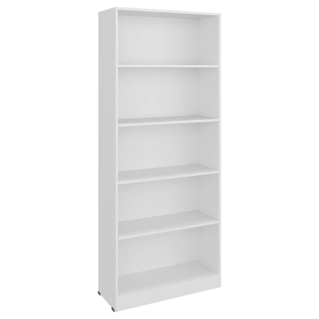 Alt view image 2 of 7 - Tall Bookcase with Shelves, Storage Bookshelf, White, Particle Board, Display Shelving Etageres