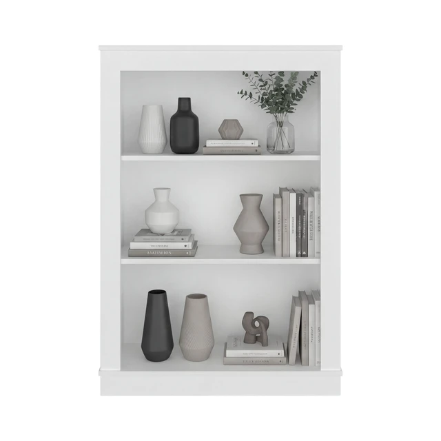 Alt view image 6 of 7 - Bookcase with Shelves, Storage Bookshelf, White, Particle Board, Display Shelving Etageres