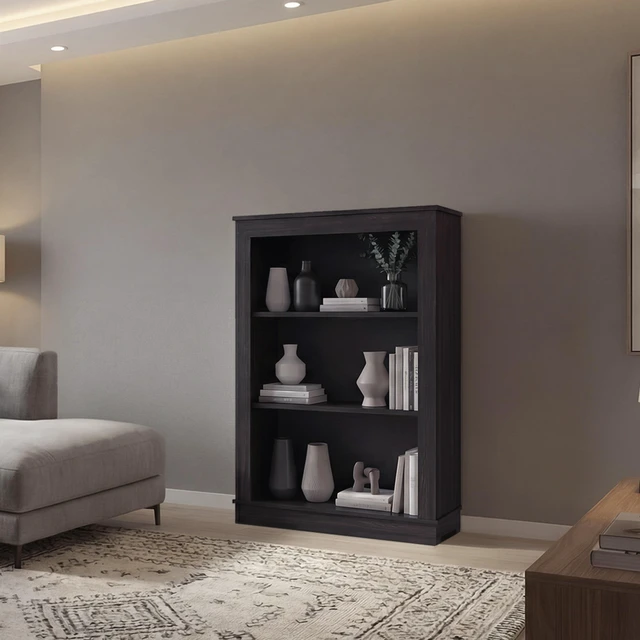 Main image of Bookcase with Shelves, Storage Bookshelf, Wenge, Particle Board, Display Shelving Etageres