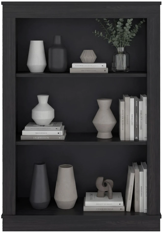 Alt view image 6 of 7 - Bookcase with Shelves, Storage Bookshelf, Wenge, Particle Board, Display Shelving Etageres