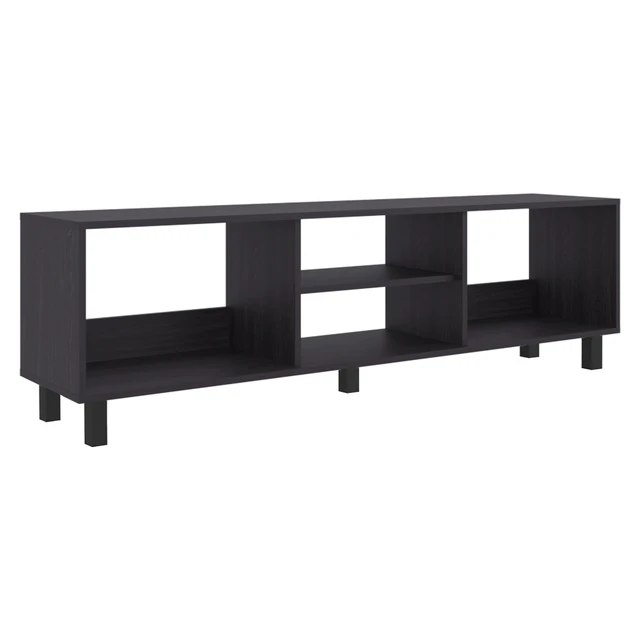 Alt view image 2 of 7 - TV 70 Inch Stand with Open Storage Shelves, Media Console Entertainment Center for Living, Wenge, Particle Board