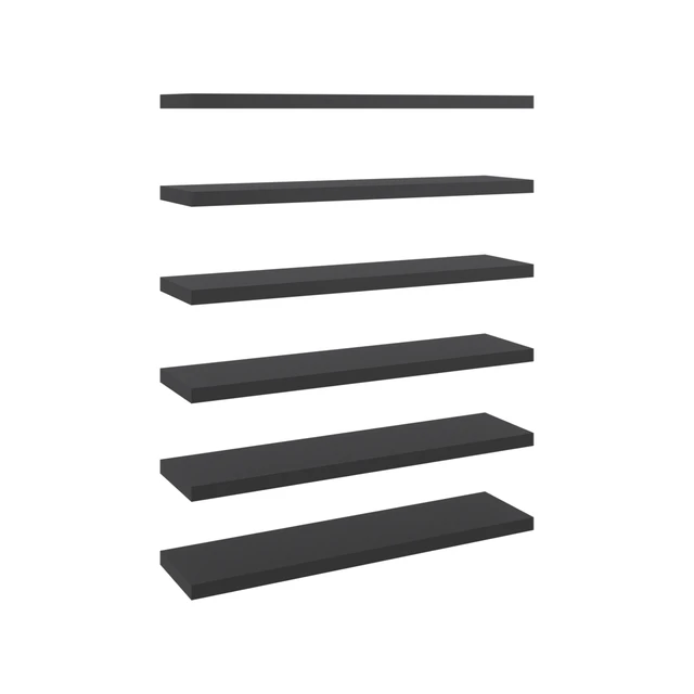 Alt view image 6 of 6 - Inchx 10 Inch Floating Wall Shelf, Wall-Mounted Display Ledge for Living Storage, Wenge, Particle Board, Display