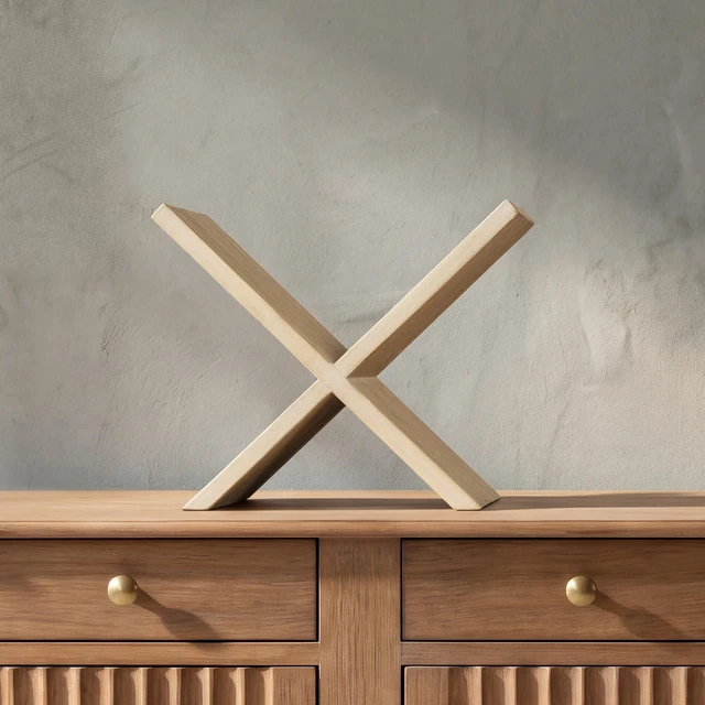 Main image of 9 Inch Tall Shaped Display Shelf, Reclaimed, White, Wood, Display Shelving Etageres