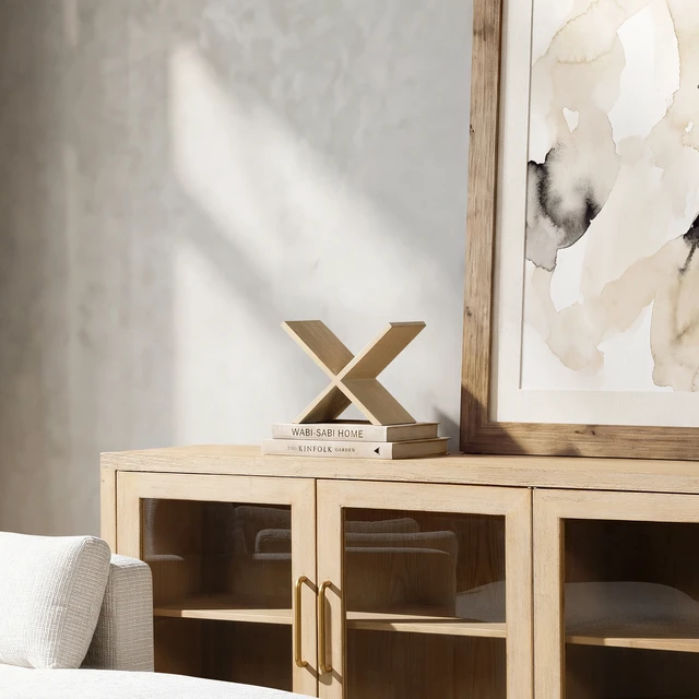 Alt view image 2 of 7 - 9 Inch Tall Shaped Display Shelf, Reclaimed, White, Wood, Display Shelving Etageres