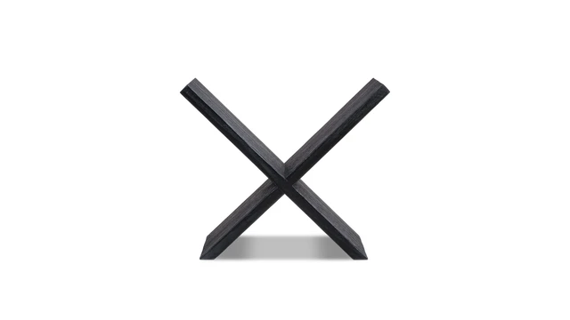 Alt view image 4 of 5 - 9 Inch Tall Shaped Display Shelf, Reclaimed, Matte Black, Wood, Display Shelving Etageres