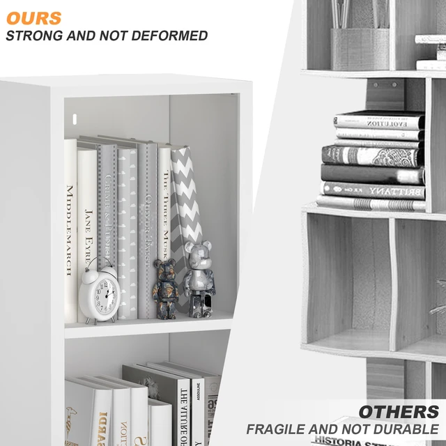 Alt view image 6 of 7 - 6 Tier Metal Bookshelf, 12.01 Inch 10.24 Inch 78.35 Freestanding Open Storage Shelf with Anti Tip Kit for Books