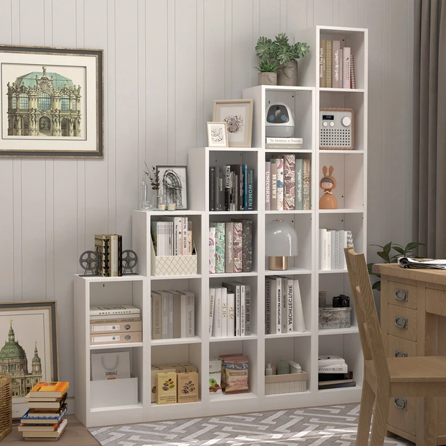Alt view image 7 of 7 - 6 Tier Metal Bookshelf, 12.01 Inch 10.24 Inch 78.35 Freestanding Open Storage Shelf with Anti Tip Kit for Books