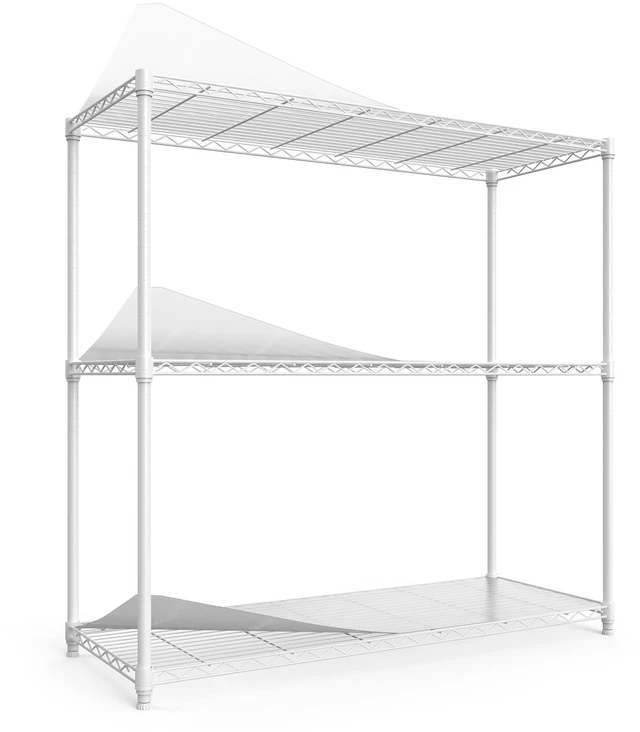 Main image of 3 Tier Wire Shelving Unit, Nsf Height Adjustable Metal Storage Shelves Heavy Duty Storage Wire Rack Metal Shelves