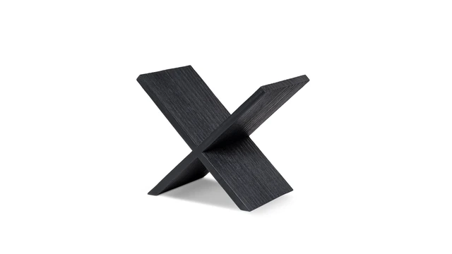 Alt view image 5 of 5 - 9 Inch Tall Shaped Display Shelf, Reclaimed, Matte Black, Wood, Display Shelving Etageres