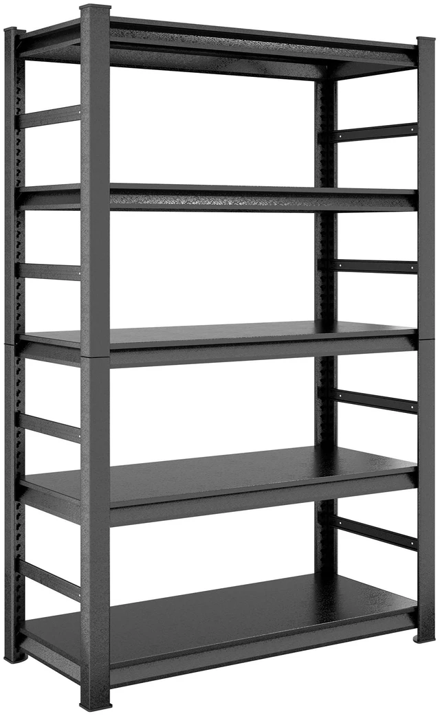 Main image of Storage Shelves 5 Tier Heavy Duty Metal Shelving Unit Adjustable Shelving Units and Storage Rack Kitchen Shelf, Black