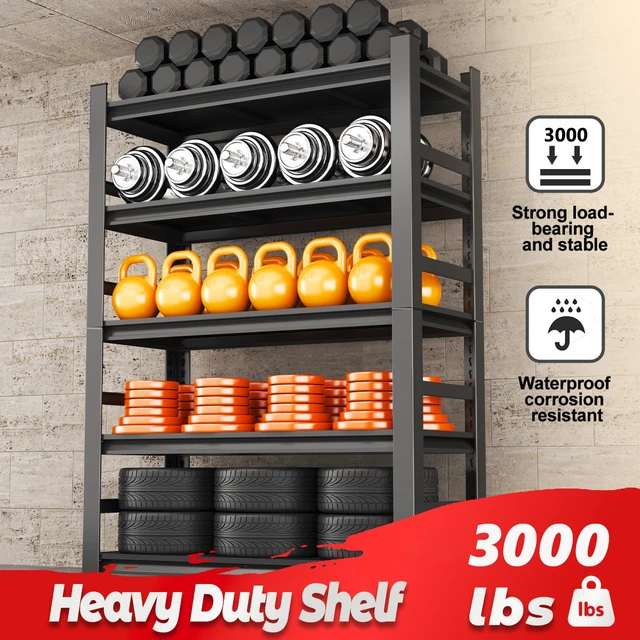 Alt view image 4 of 7 - 87 Inch Heavy Duty Storage Rack, Five Layer Adjustable Metal Shelf Suitable for Tool Supermarkets Etc Requiring