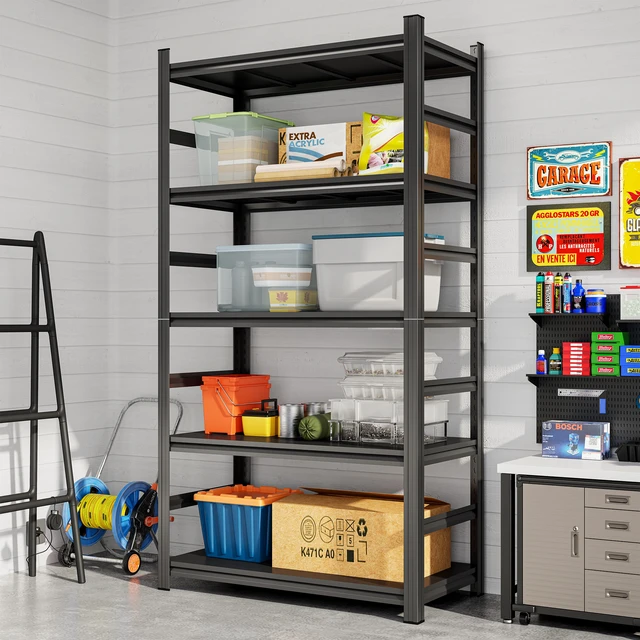 Alt view image 5 of 7 - 87 Inch Heavy Duty Storage Rack, Five Layer Adjustable Metal Shelf Suitable for Tool Supermarkets Etc Requiring