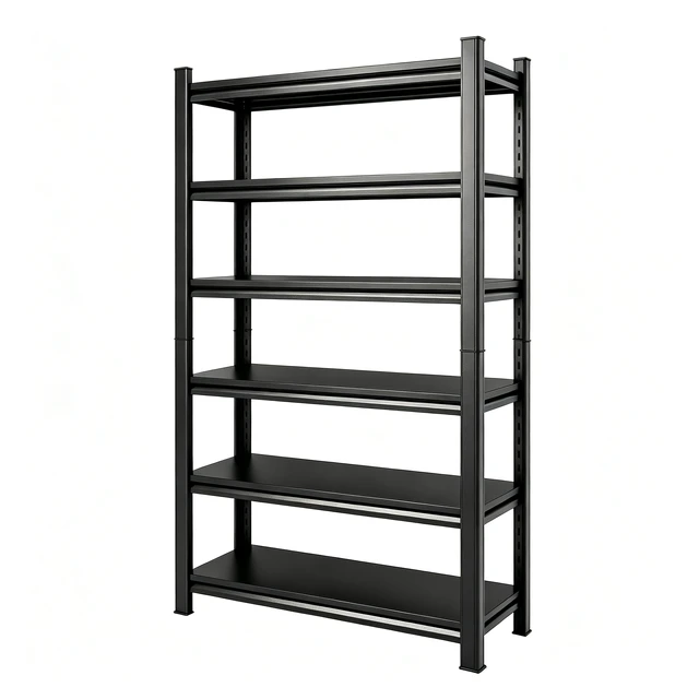 Alt view image 3 of 7 - 6 Tier Storage Shelving Unit, Height Adjustable Metal Storage Rack 2400 LBS Weight Capacity Suitable for Supermarket
