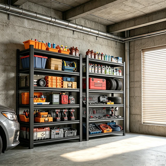 Alt view image 7 of 7 - 6 Tier Storage Shelving Unit, Height Adjustable Metal Storage Rack 2400 LBS Weight Capacity Suitable for Supermarket