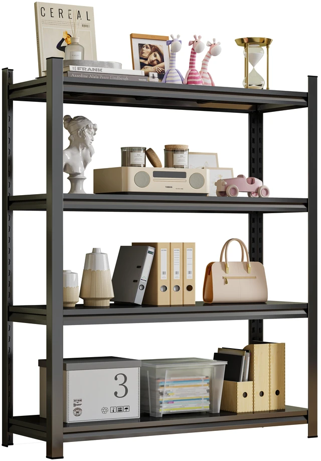 Alt view image 7 of 7 - Layer Metal Storage Rack, Shelves Adjustable Height Partition Suitable for Living Kitchen Supermarket Requires Assembly