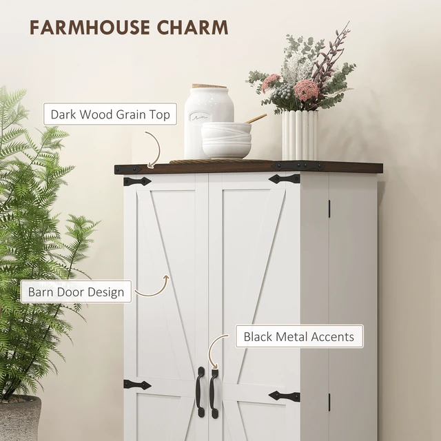 Alt view image 5 of 7 - 47 Inch LED Kitchen Pantry Cabinet, Storage Cabinet with Deep Shelves and 12 Door Shelves Freestanding Food Pantry