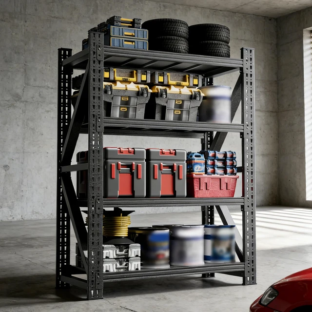 Main image of Heavy Duty Metal Adjustable Shelves, 69 Inch 47 Inch Shelving Unit Capacity Steel Storage Rack for Warehouse