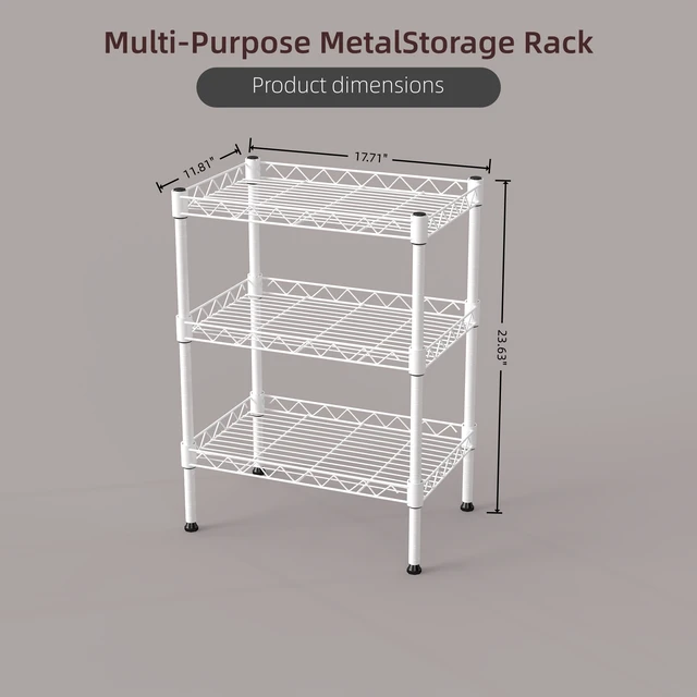 Alt view image 6 of 7 - Purpose Metal Storage Rack with Layers, Living Storage Shelf Towel Shelf Organizer Kitchen Pantry Rack Save Space