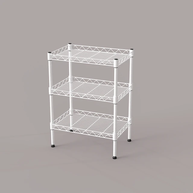Alt view image 7 of 7 - Purpose Metal Storage Rack with Layers, Living Storage Shelf Towel Shelf Organizer Kitchen Pantry Rack Save Space