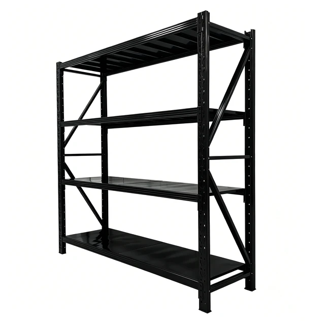 Alt view image 5 of 7 - Heavy Duty Shelving Units Capacity 4 Tier Metal Storage Shelves, Adjustable Commercial Rack Shelving with Triangular
