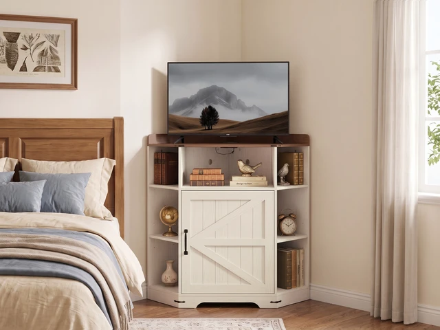 Alt view image 6 of 7 - Corner Cabinet, Corner Storage Shelf with USB Ports and Outlets Organizer for Small Space Wooden Cubby Bookshelf