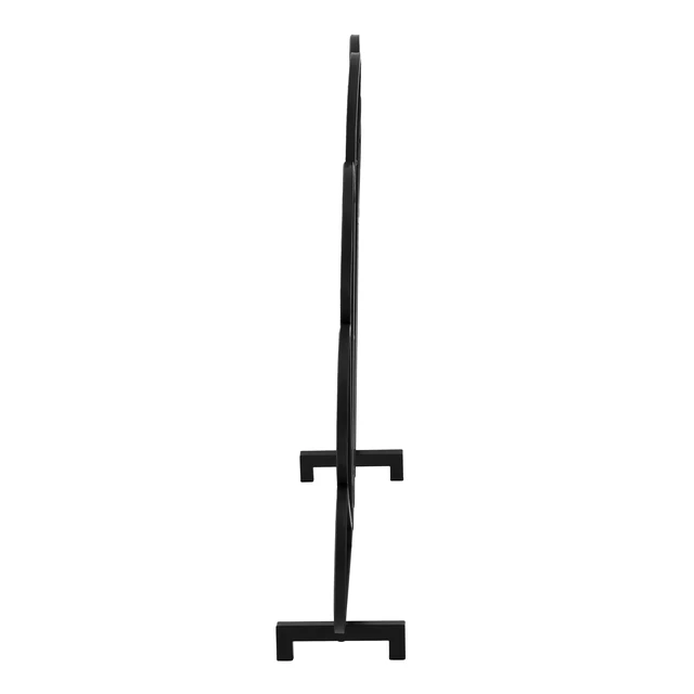 Alt view image 7 of 7 - Peacock Fan Shaped Freestanding Fireplace Screen, 50 Inch 35 Inch Heavy Duty Iron Mesh Single Panel Fire Spark